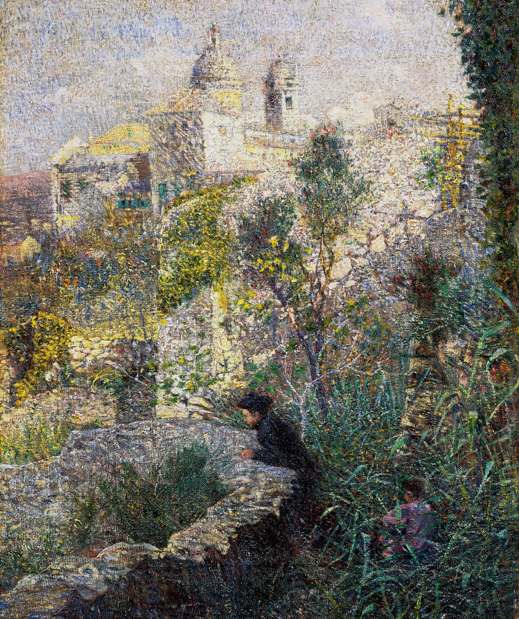 Manhã de Abril na Ligúria ou Azeitonas em Albaro de Plinio Nomellini