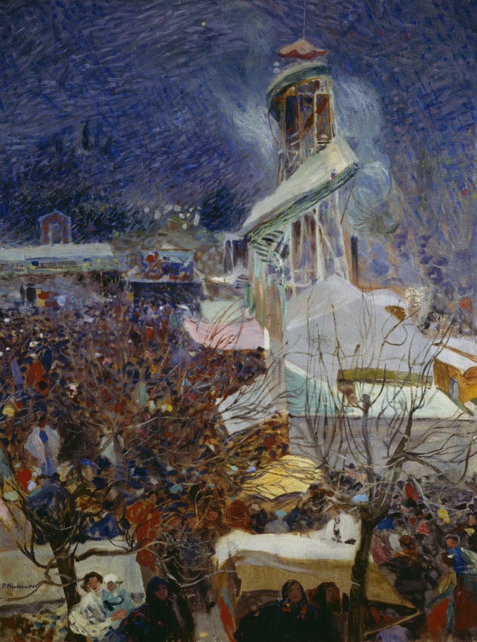 Feira em Pietrasanta de Plinio Nomellini