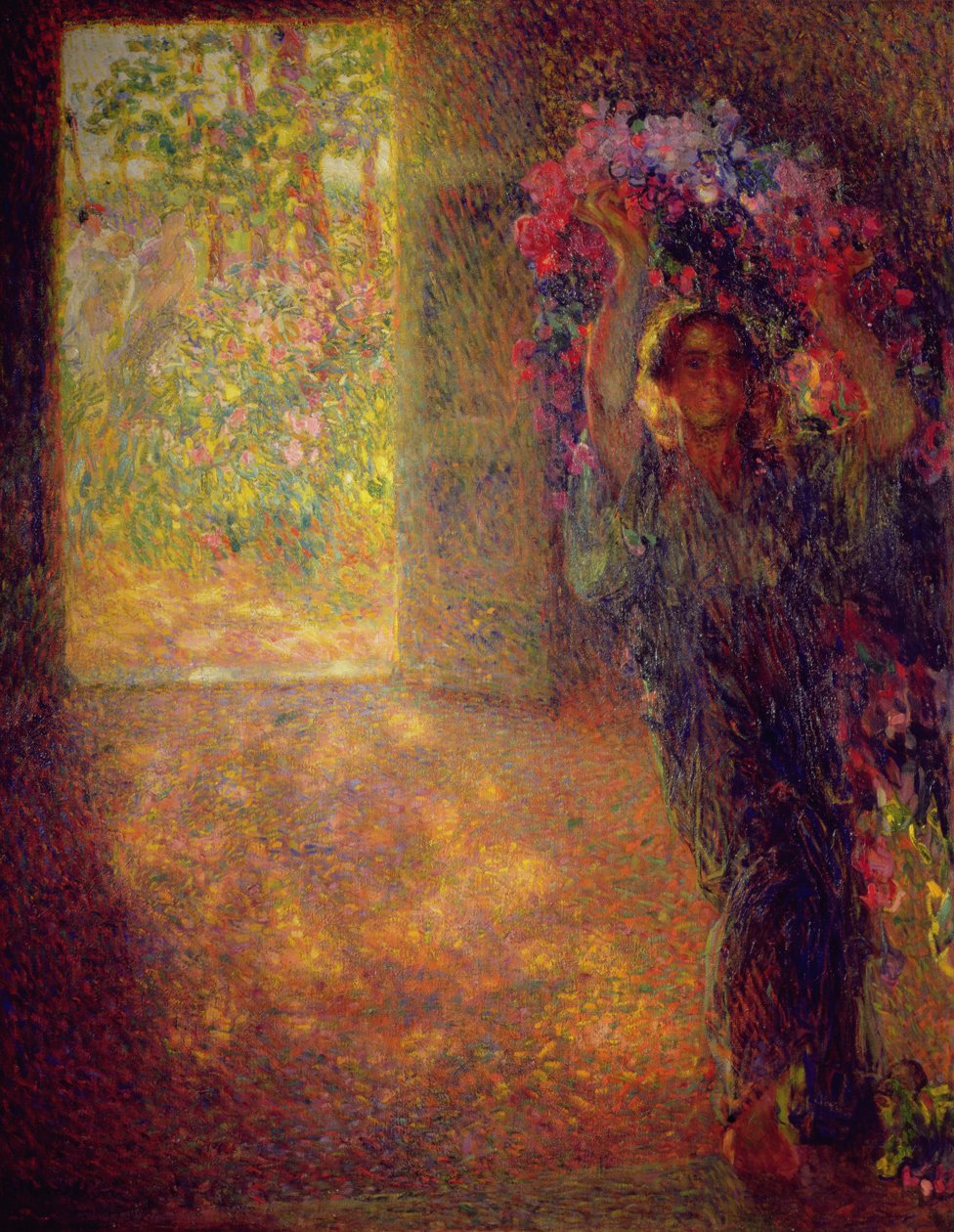 The Blossoming House, c.1910 (óleo sobre tela) de Plinio Nomellini