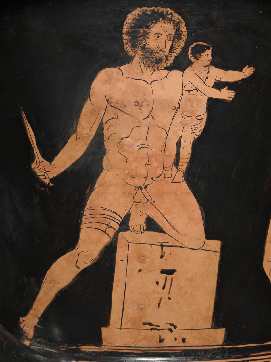 Detalhe de um Calyx-Krater Lucaniano, c.400 AC de Policoro Painter