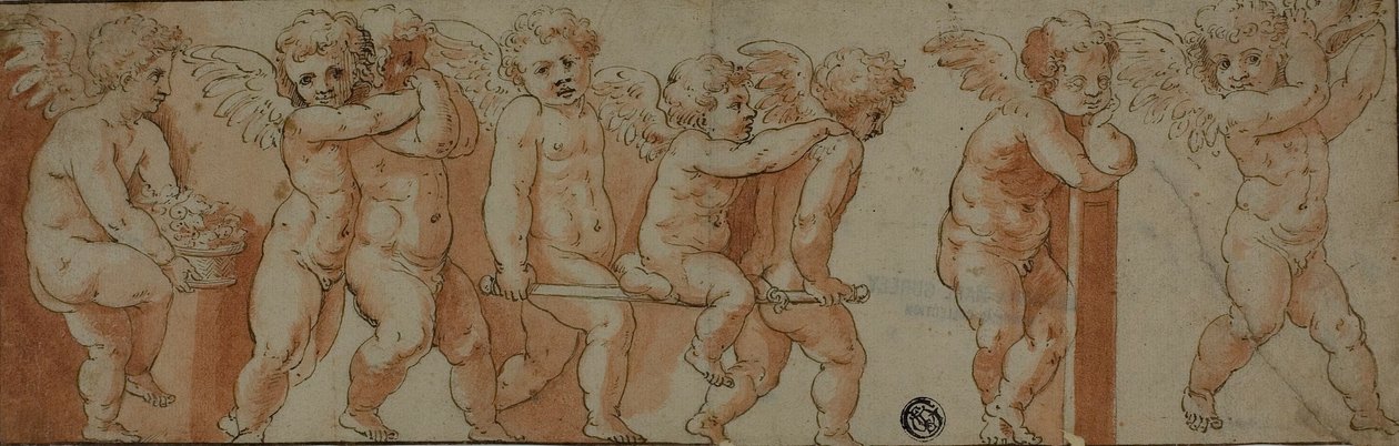Friso com oito putti de Polidoro da Caravaggio