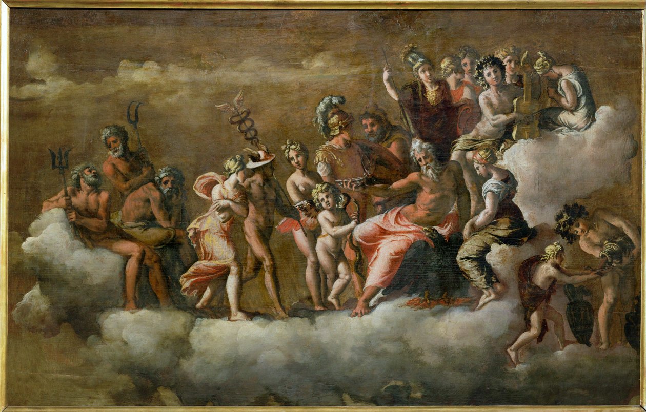 A psique recebida nas Olimpíadas ... de Polidoro da Caravaggio