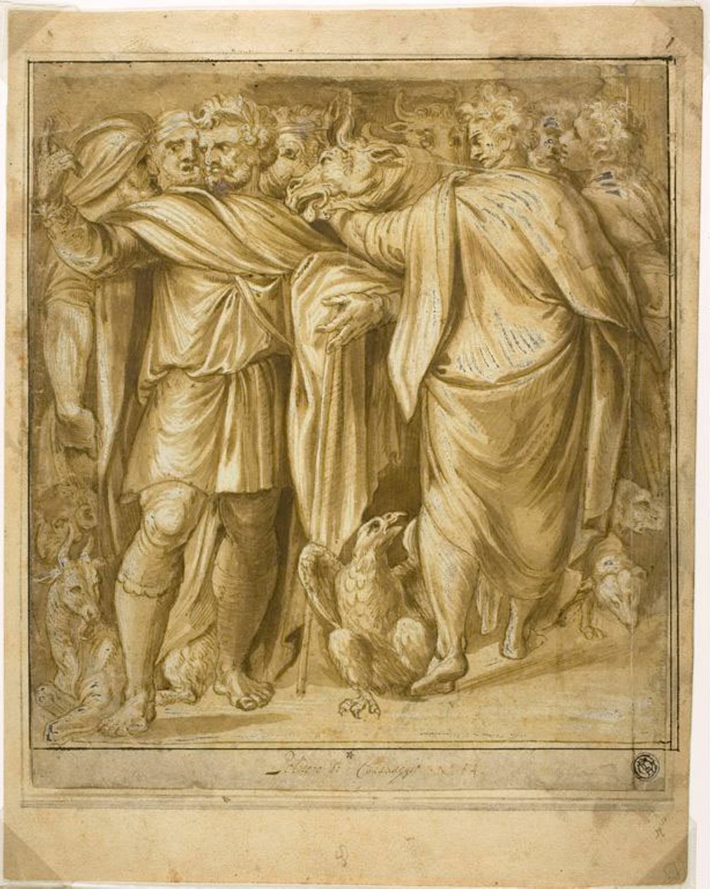 Cena de sacrifício de Polidoro da Caravaggio