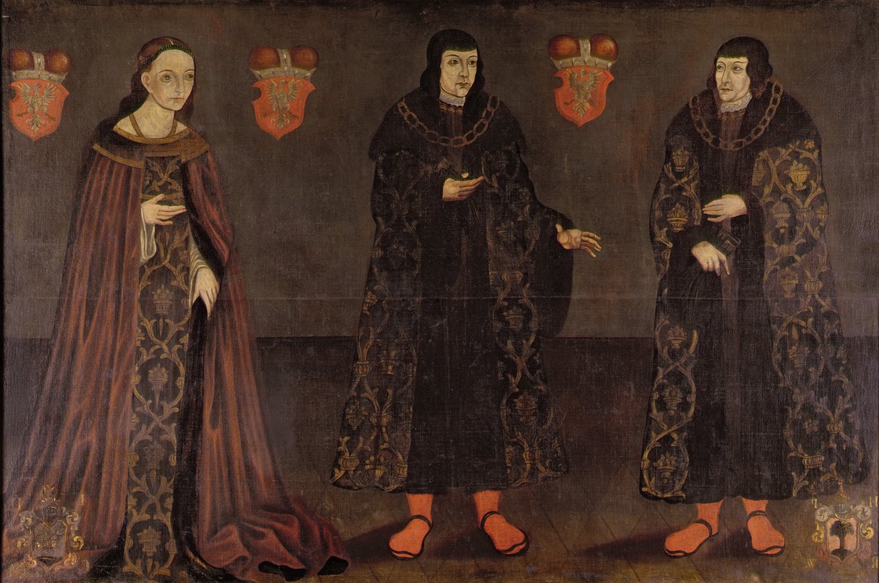 Retrato de Stanislaw, Janus III e Anna, Duques Mazovianos, 1620-40 de Polish School