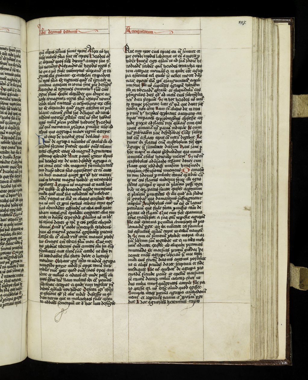 Livro 18, página 287 de Antiguidades Judeus, de Josephus Flavius, Tyniec de Polish School