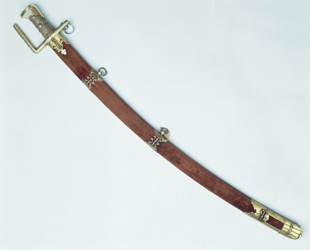 Sabre de Stephan Batorys (1533-86) (madeira e prata dourada) de Polish School