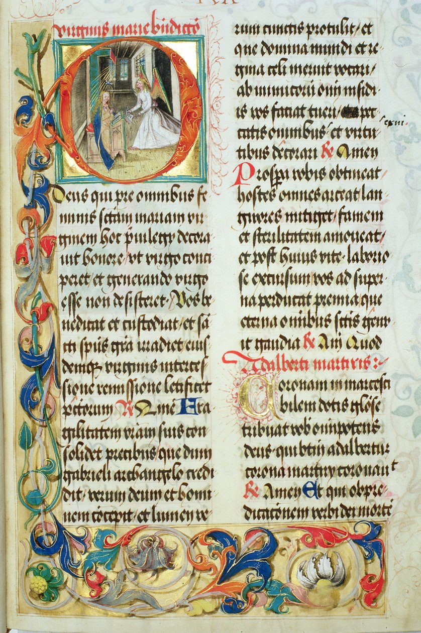 A Anunciação do Pontifício do Bispo Erasmus Ciolek, c.1510 (têmpera e ouro sobre pergaminho) de Polish School