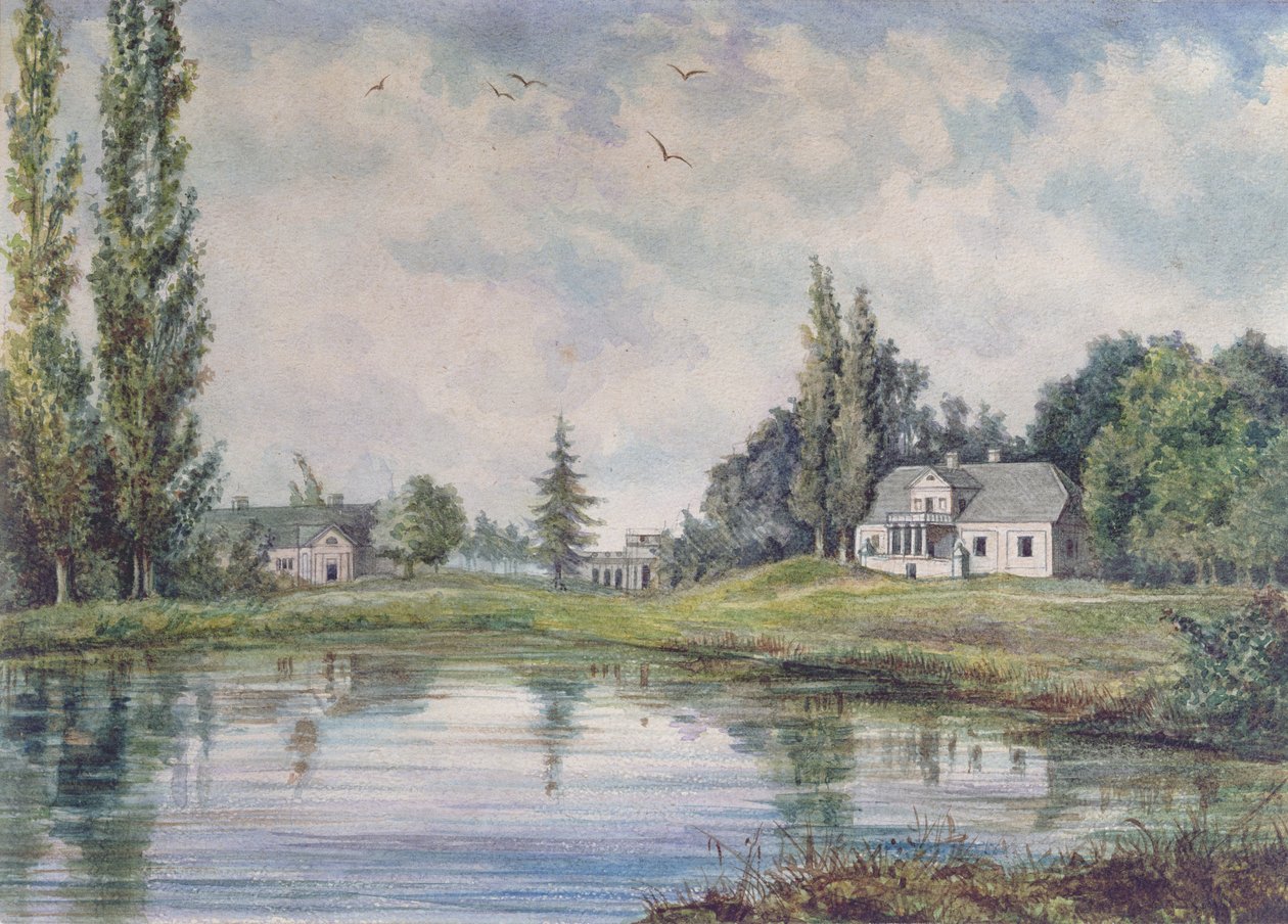 O local de nascimento de Adam Bernard Mickiewicz (1798-1855) em Zaosie de Polish School