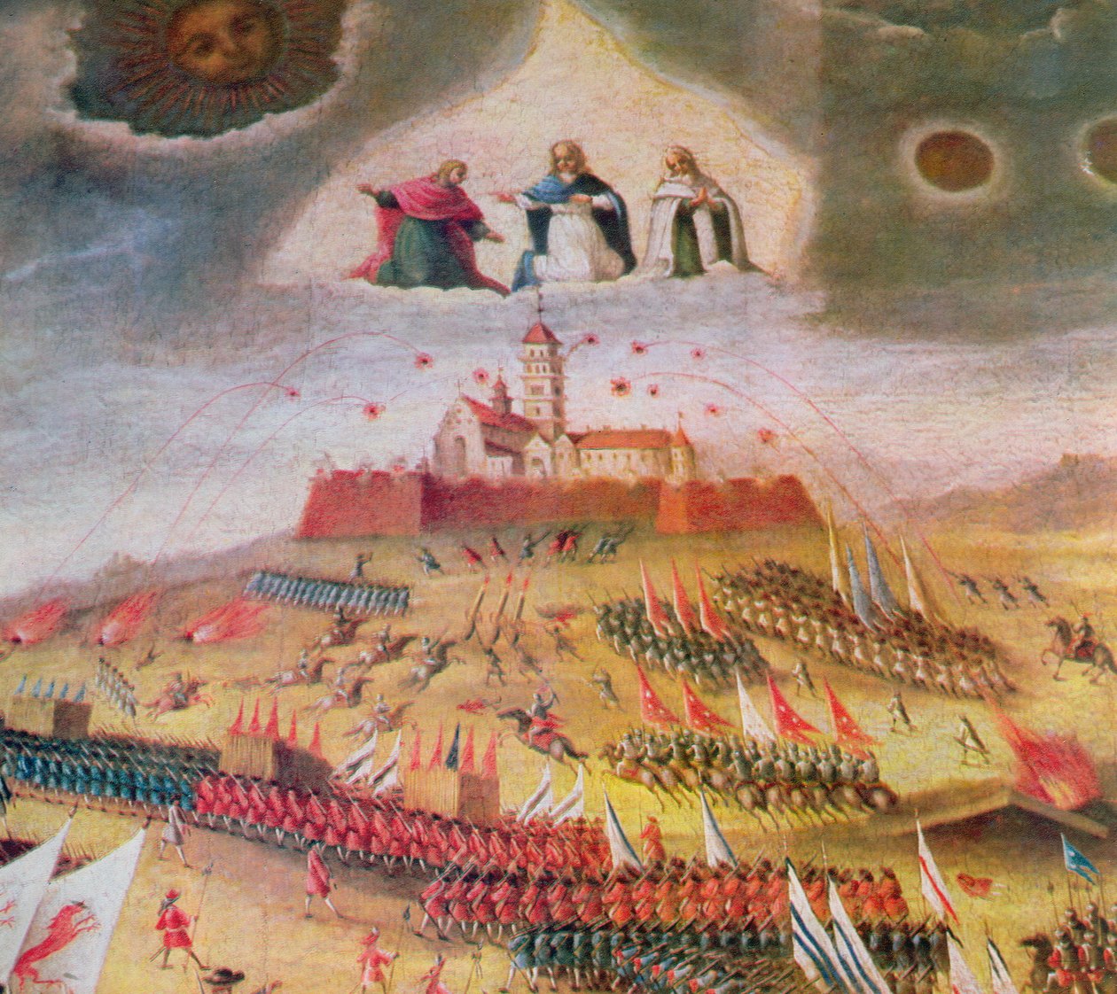 O cerco sueco do mosteiro de Jasna Gora em 1655 de Polish School