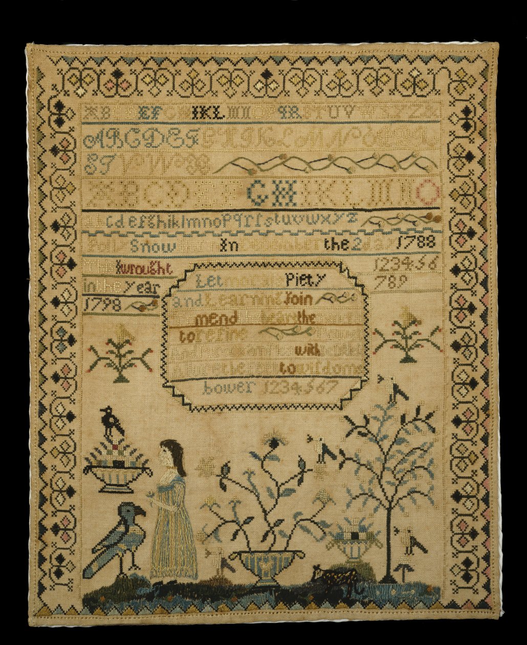Sampler, 1798 (seda em linho) de Polly Snow
