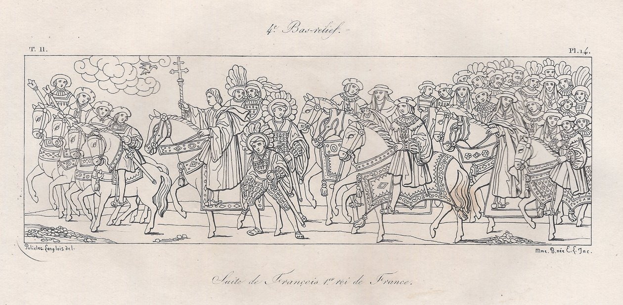 4º baixo-relevo - continuação de François Ier rei da França de Polyclès Langlois et Espérance Langlois