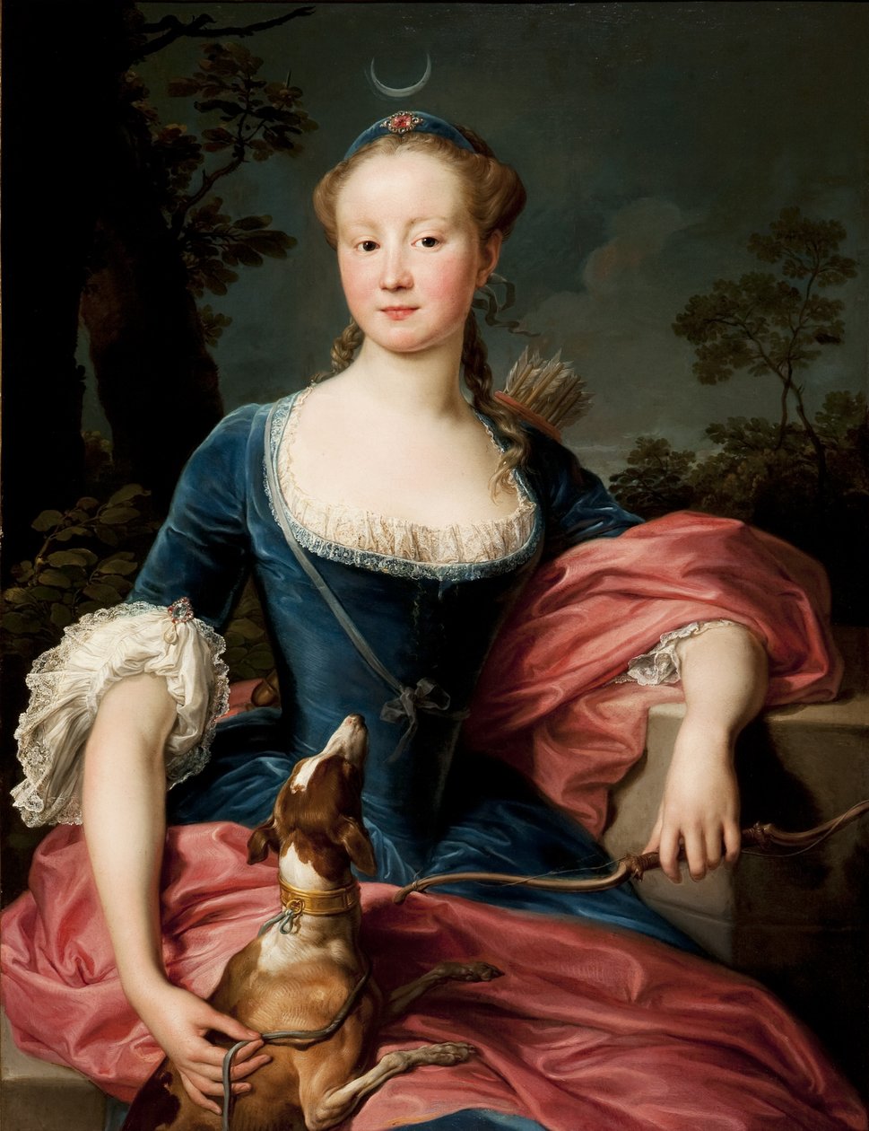Retrato de uma dama como Diana, a caçadora de Pompeo Batoni