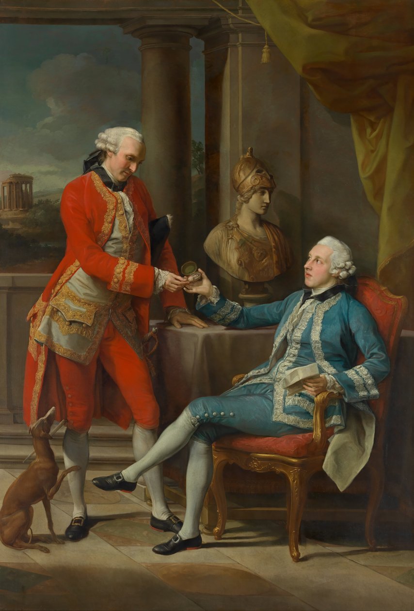 Sir Sampson Gideon e um companheiro não identificado de Pompeo Batoni