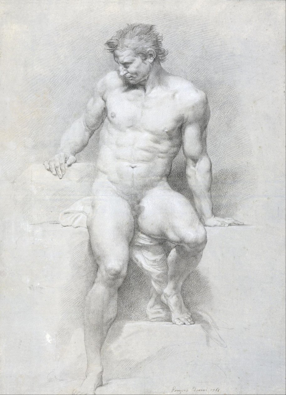 Nude Acadêmico 1457 de Pompeo Girolamo Batoni