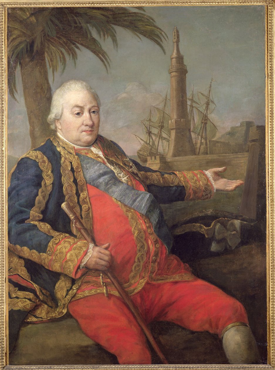 Pierre de Suffren-Saint-Tropez (1729-1788) Vice-almirante da França de Pompeo Girolamo Batoni