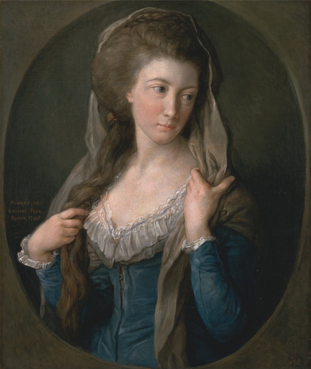 Retrato de uma mulher, tradicionalmente identificado como Margaret Stuart, Lady Hippisley de Pompeo Girolamo Batoni