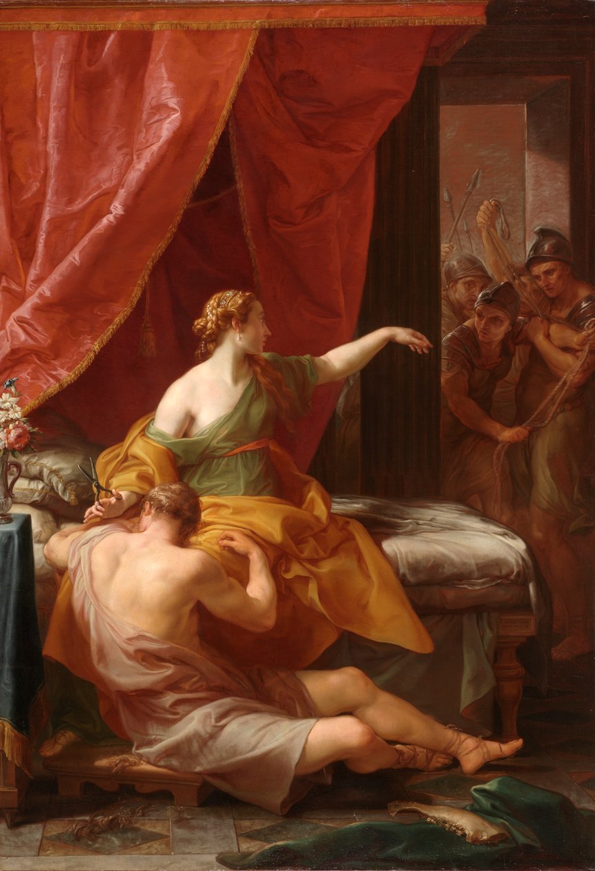 Sansão e Dalila, 1766 de Pompeo Girolamo Batoni
