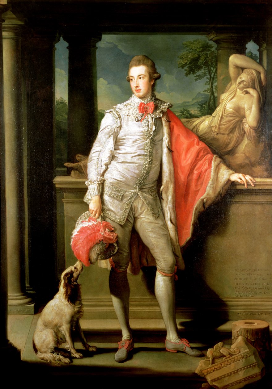 Thomas William Coke, (1752-1842) mais tarde, 1º Conde de Leicester (da Segunda Criação) 1774 (para 1º Conde da 1ª Criação, ver 147993) de Pompeo Girolamo Batoni