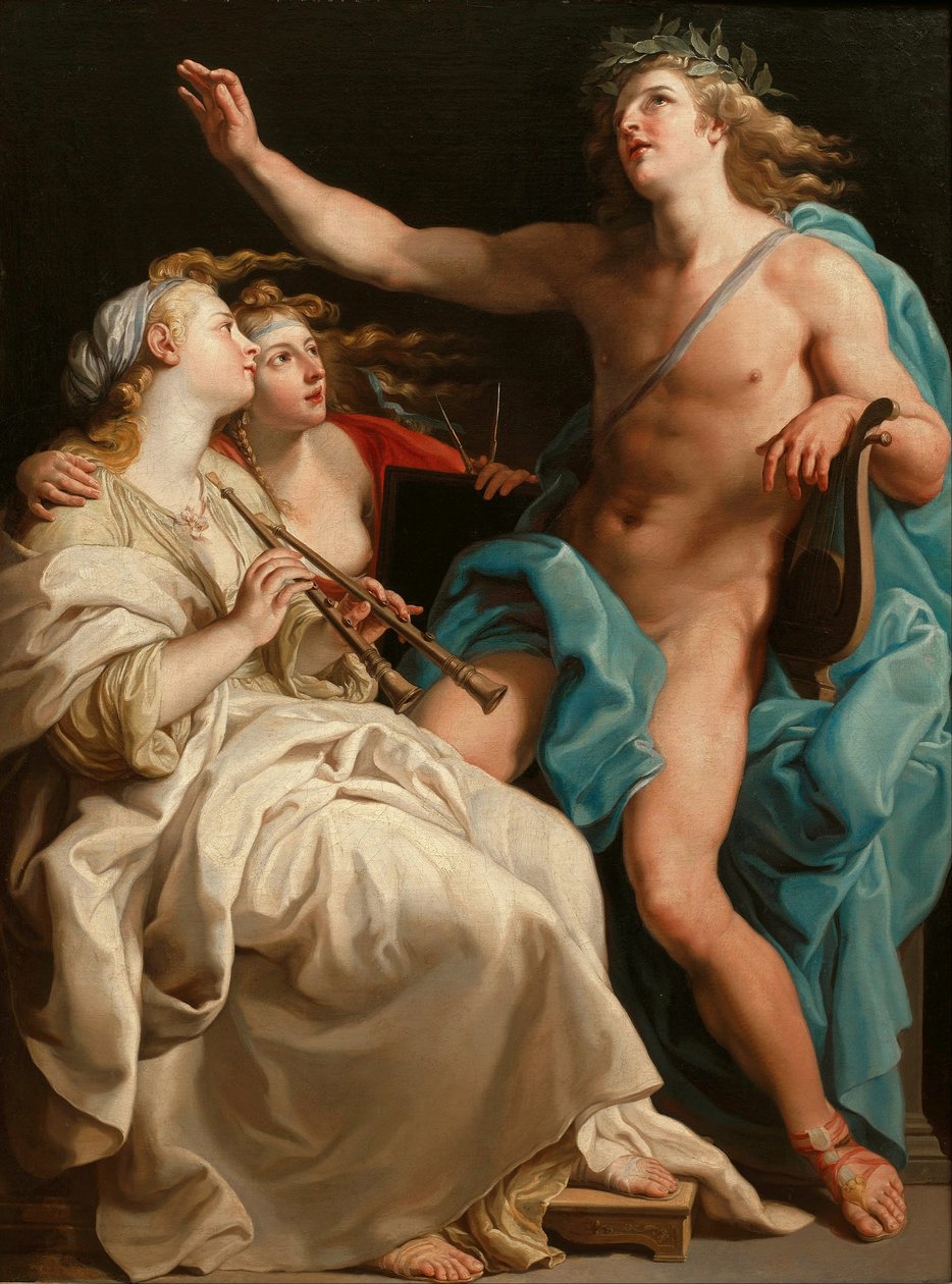 Apolo e duas musas de Pompeo Batoni