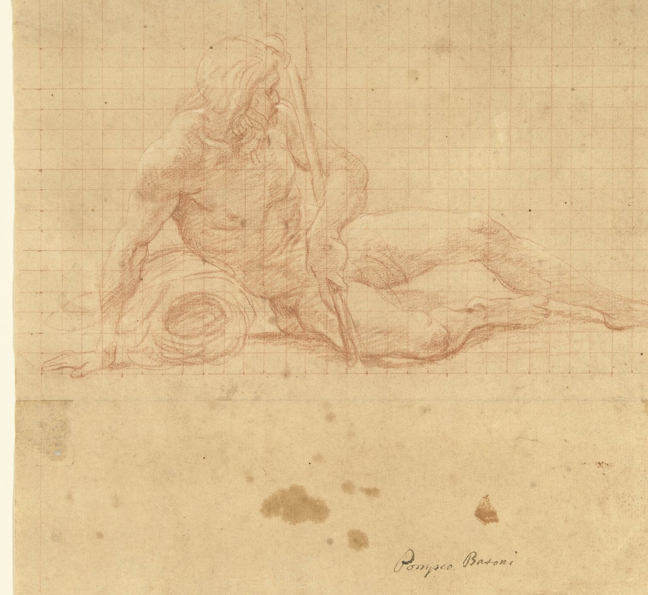 Deus do rio em contorno de Pompeo Batoni