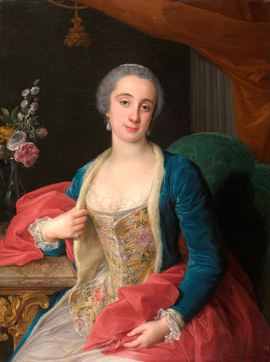 Retrato da Duquesa Sforza Cesarini d.1765, 1768. de Pompeo Batoni