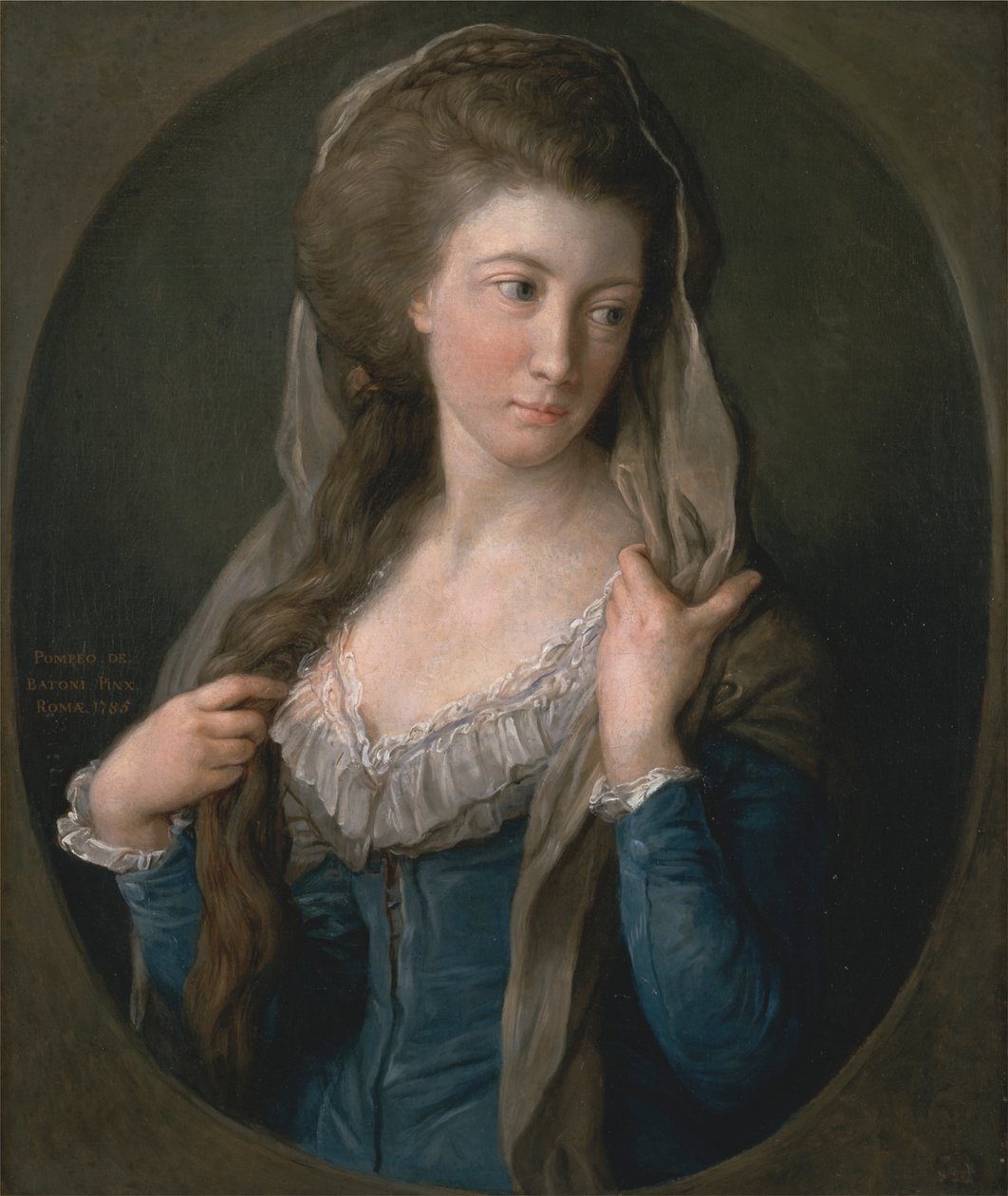 Retrato de uma Mulher, tradicionalmente identificada como Margaret Stuart, Lady Hippisley de Pompeo Batoni