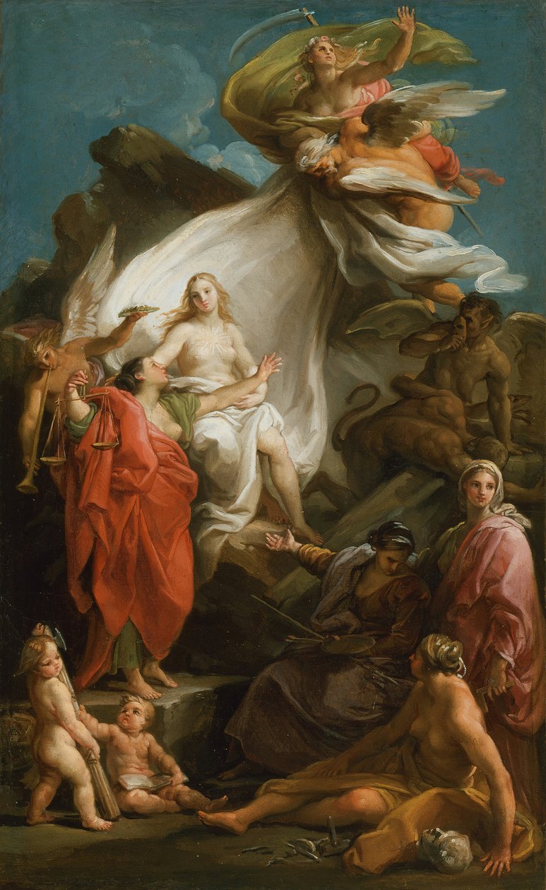 O Tempo Revelando a Verdade, 174045. de Pompeo Batoni