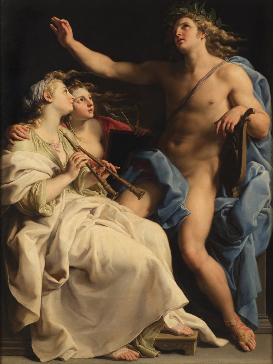 Apolo, Música e Geometria, 1741. de Pompeo Girolamo Batoni