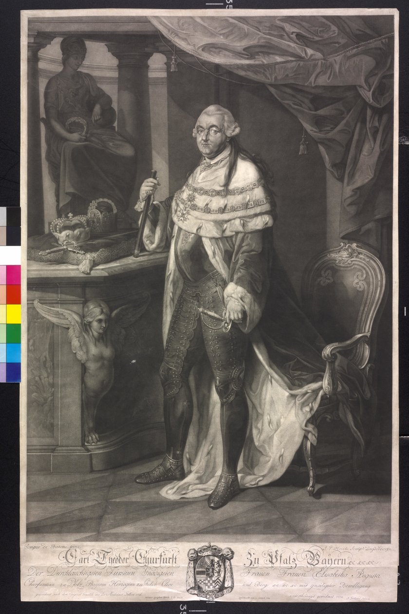 Carl Theodor eleitor do palácio da Baviera de Pompeo Girolamo Batoni
