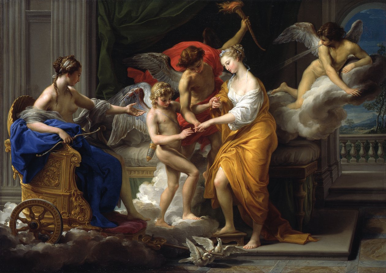O casamento de Cupido e Psique de Pompeo Girolamo Batoni