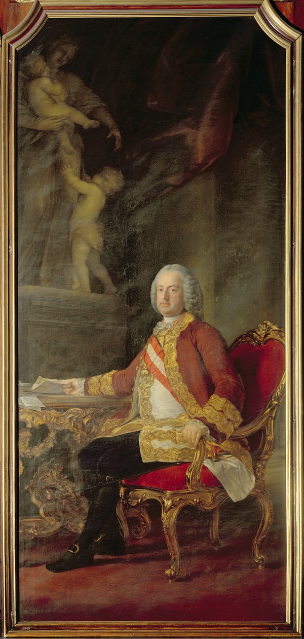 Francisco I Imperador Romano (1708-65) marido da imperatriz Maria Teresa Áustria (1717-1780) de Pompeo Girolamo Batoni