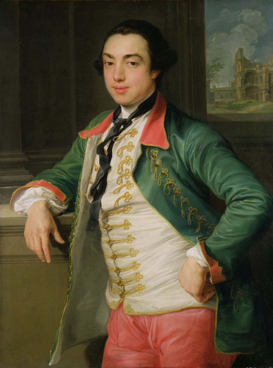 James Caulfield (1728-99), 4º Visconde Charlemont (posteriormente 1º Conde de Charlemont) c.1753-56 (óleo sobre tela) de Pompeo Girolamo Batoni