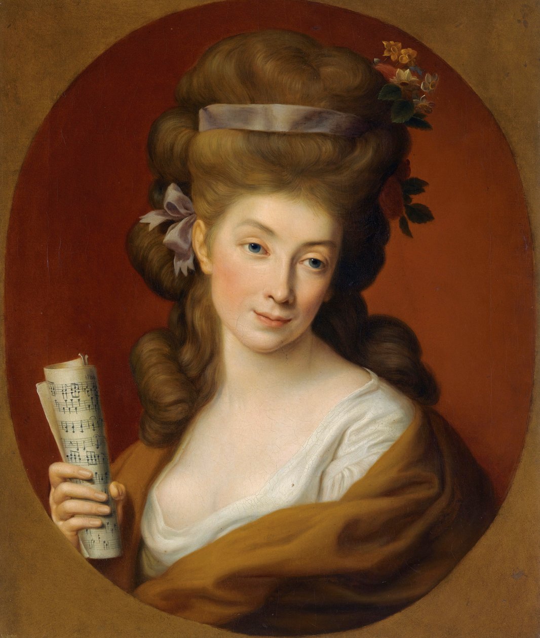 "Portrait de la noble polonaise Izabela Lubomirska" (Retrato da Princesa Izabela Elzbieta Potocka, nee Lubomirska (1736-1816)) Peinture de Pompeo Batoni (1708-1787) - 1780 - Óleo sobre tela Dim 65,3x54,1 cm Colecção Privada de Pompeo Girolamo Batoni
