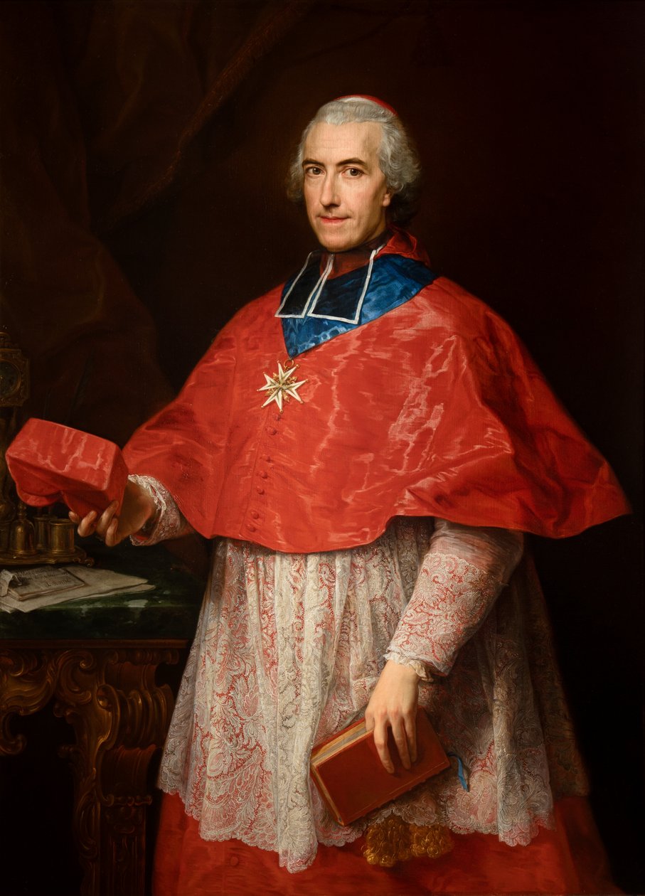 Retrato do Cardeal Jean-François Joseph de Rochechouart de Pompeo Girolamo Batoni