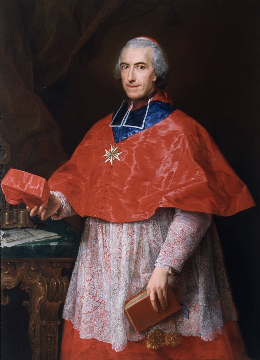 Retrato do Cardeal Jean-François Joseph de Rochechouart de Pompeo Girolamo Batoni