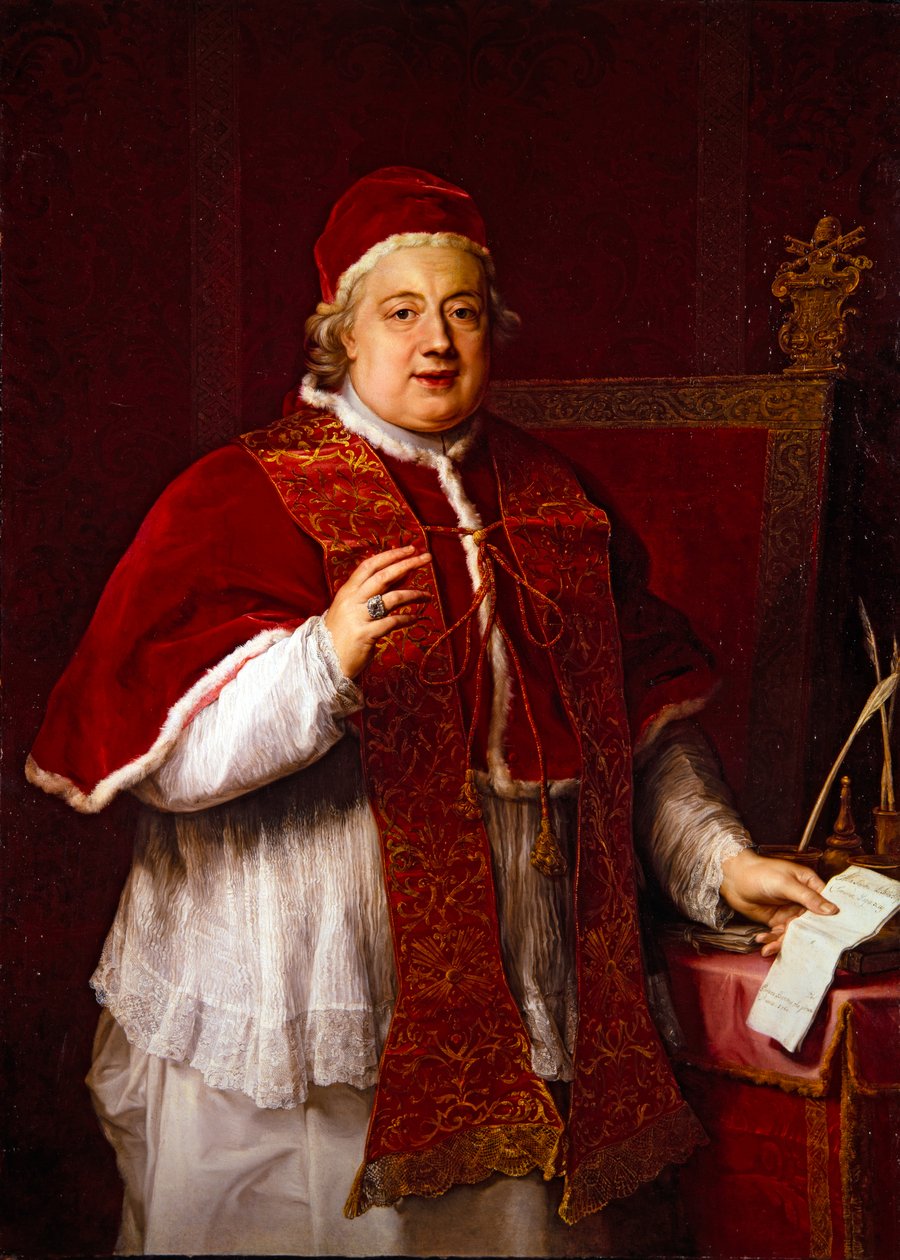 Retrato do Papa Rezzonico (Clemente XIII) de Pompeo Girolamo Batoni