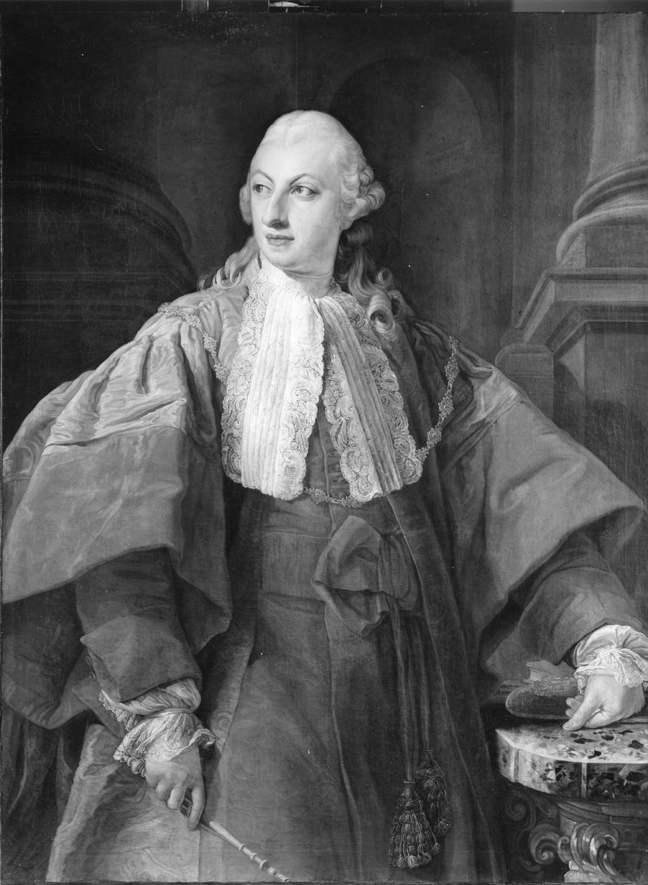 Retrato do príncipe Abbondio Rezzonico como senador de Roma de Pompeo Girolamo Batoni