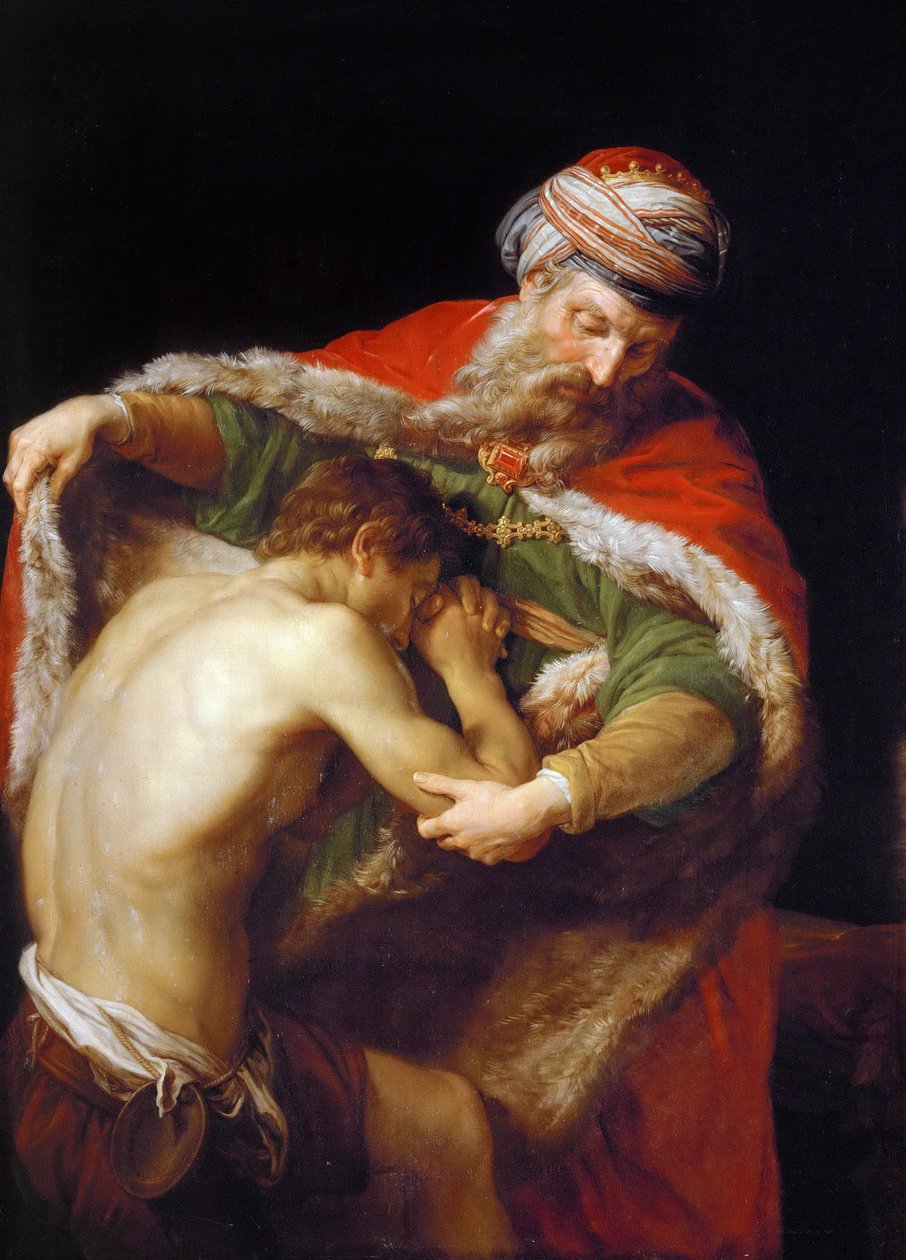 Retorno do Filho Pródigo, 1773 de Pompeo Girolamo Batoni