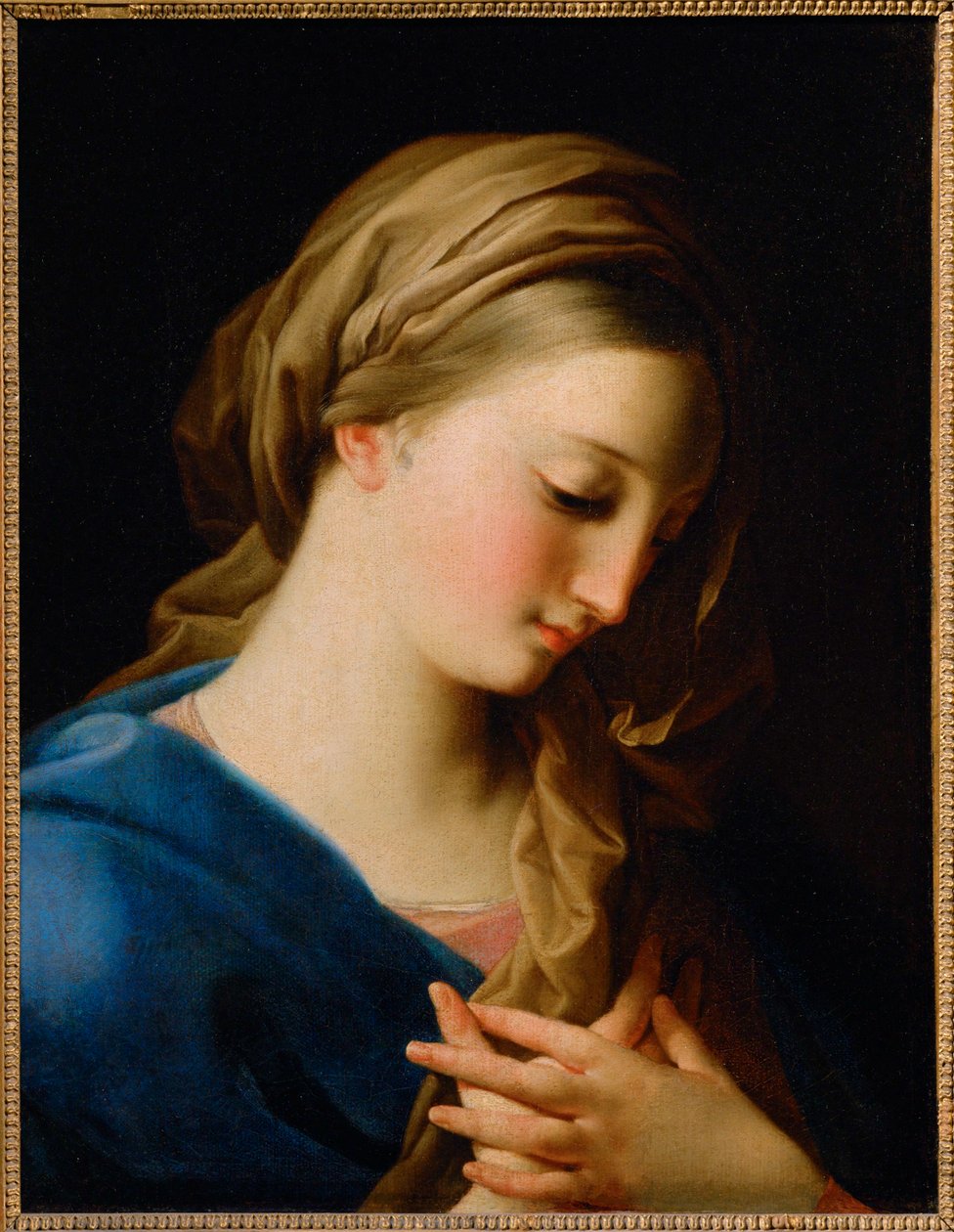 A Virgem da Anunciação (pintura sobre tela) de Pompeo Girolamo Batoni