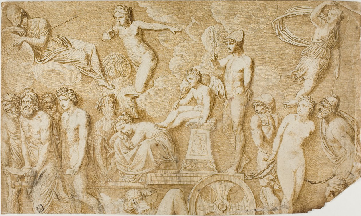 Triumph of Love (após baixo-relevo antigo) de Pompeo Girolamo Batoni