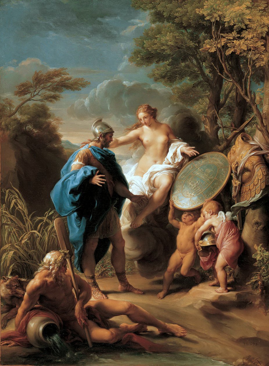 Vênus Apresentando Enéias com Armadura Forjada por Vulcano de Pompeo Girolamo Batoni