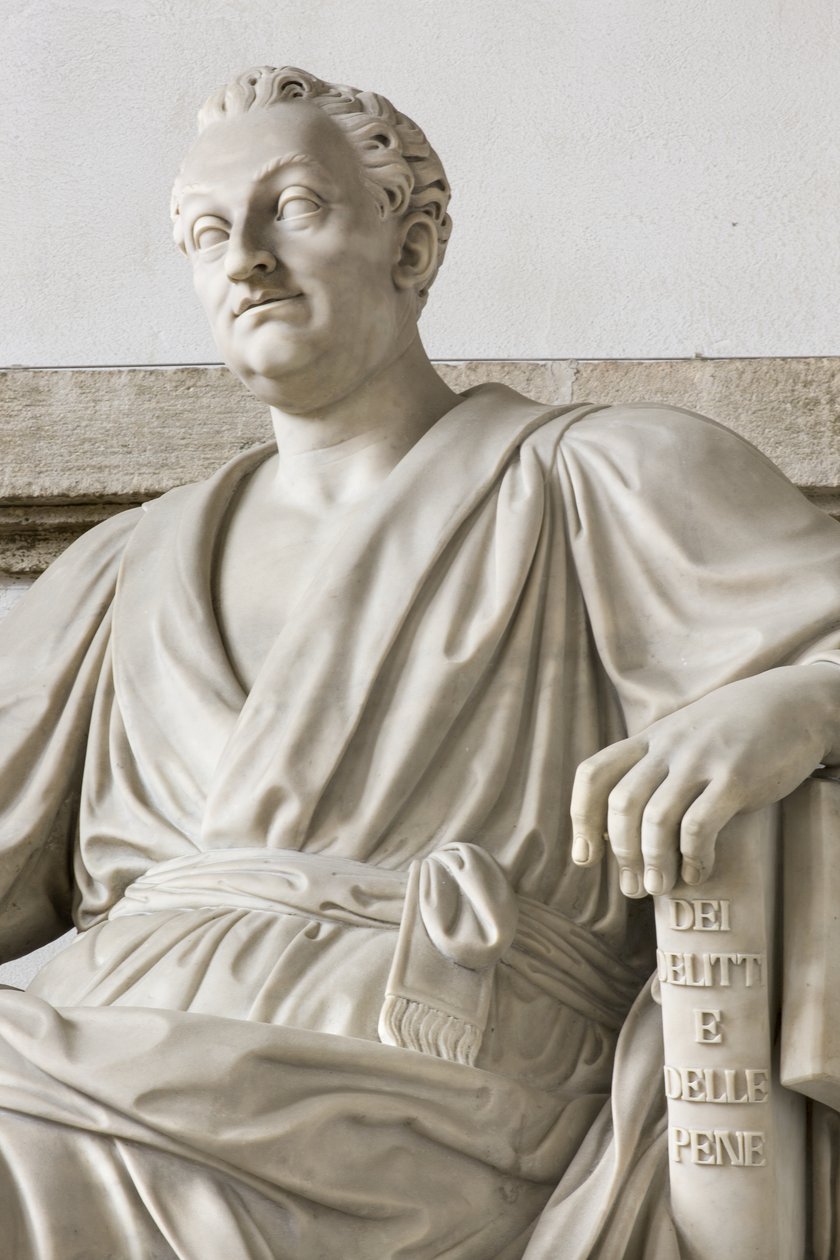Estátua de Cesare Beccaria de Pompeo Marchesi