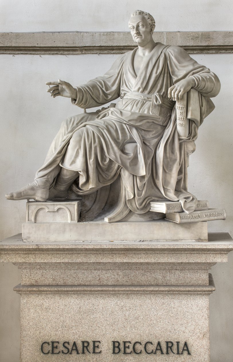 Estátua de Cesare Beccaria, 1838 de Pompeo Marchesi