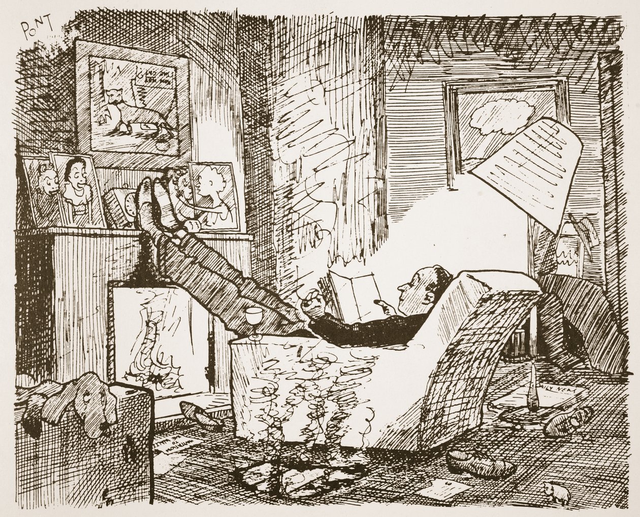 O bacharel, ilustração de "Pont: uma conta da vida e do trabalho do grande artista do perfurador" de Pont