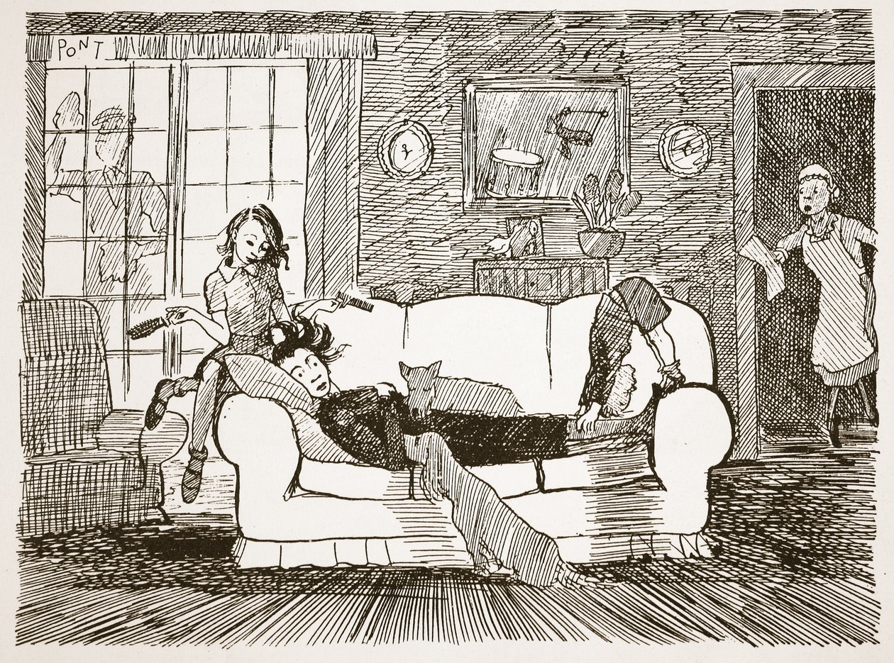 Meia-hora de descanso após as refeições, ilustração de "Pont: Um relato da vida e obra do grande artista" de Pont