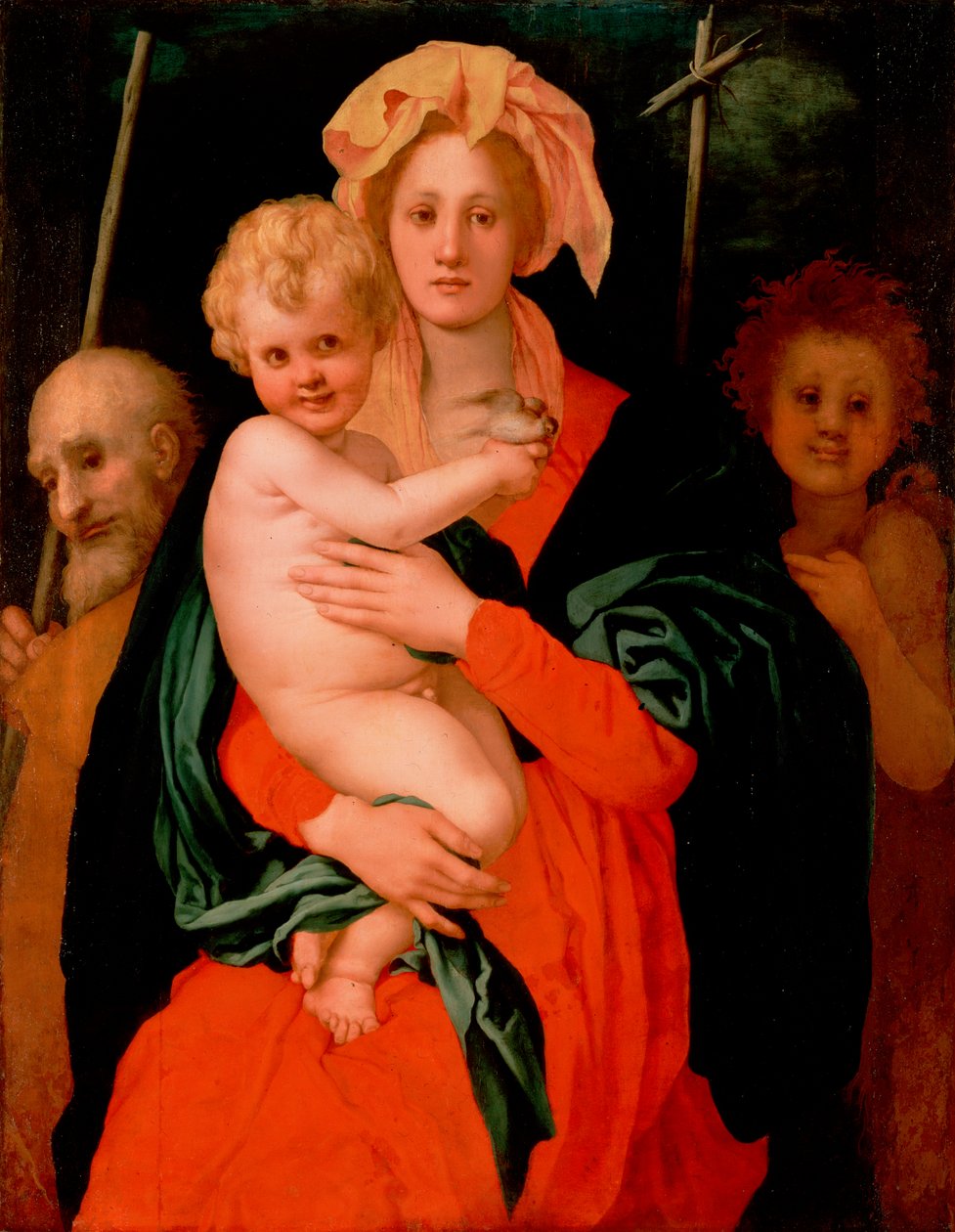 Madonna e criança com São José e João Batista de Jacopo Pontormo