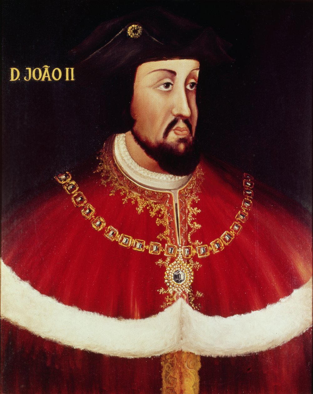 Retrato de João II de Portugal (1455-95) (painel) de Portuguese School