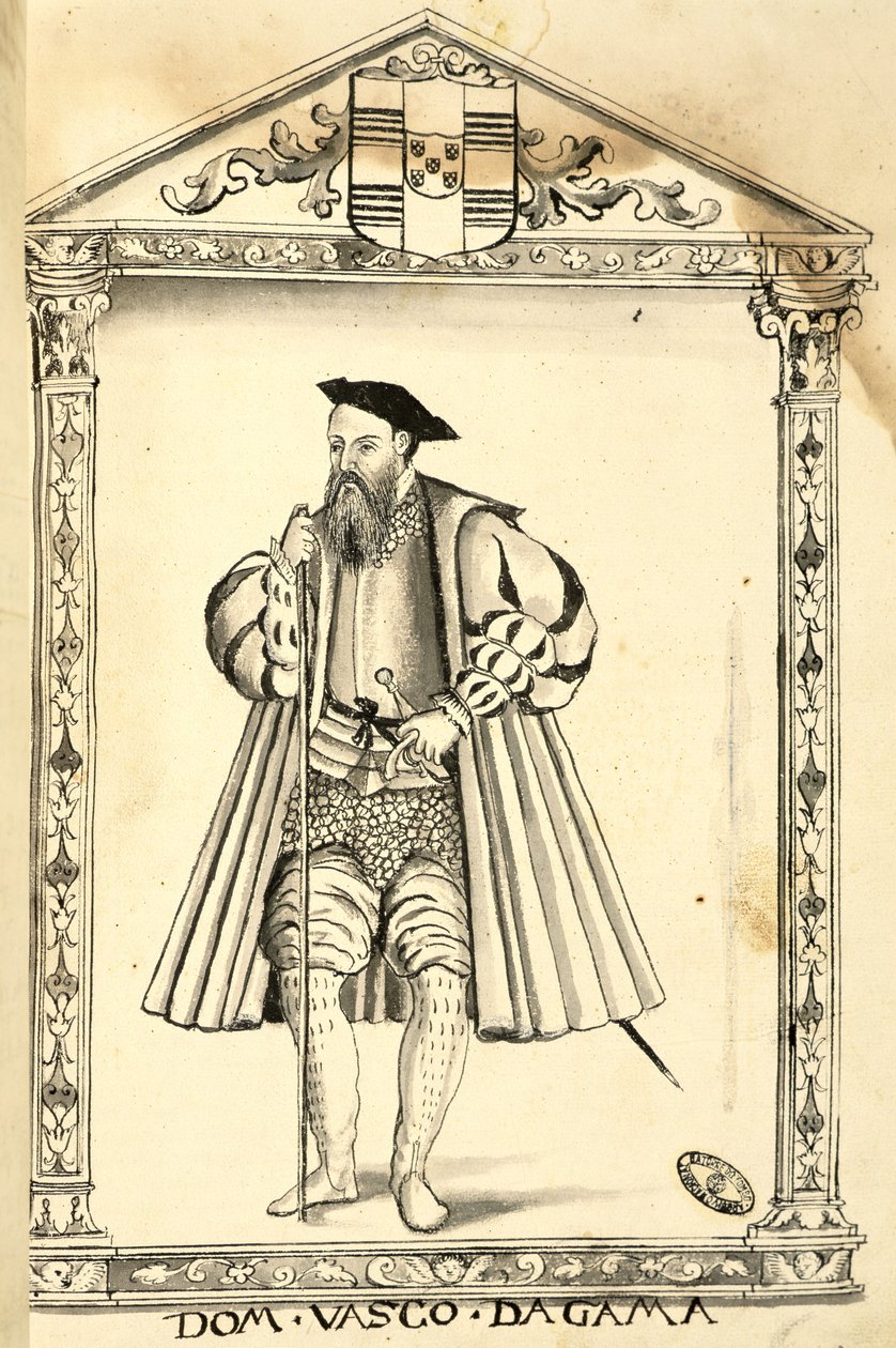 Vasco da Gama (c.1469-1525) from Lendas da India by Gaspar Correia, 1520  de Portuguese School
