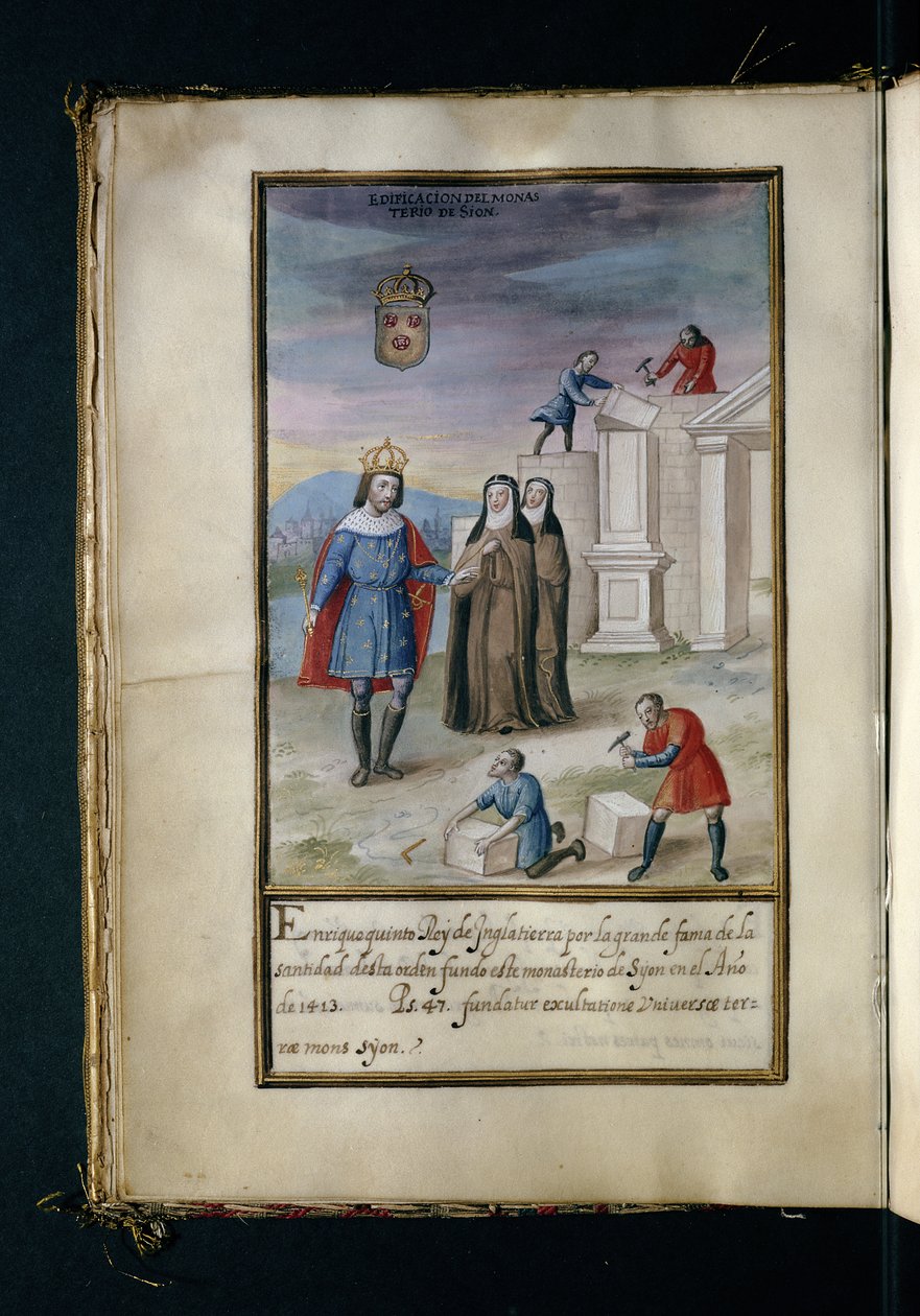 Construindo o convento de Syon, a partir de uma história das peregrinações das Syon Nuns, compiladas em Lisboa no início do século XVII de Portuguese School
