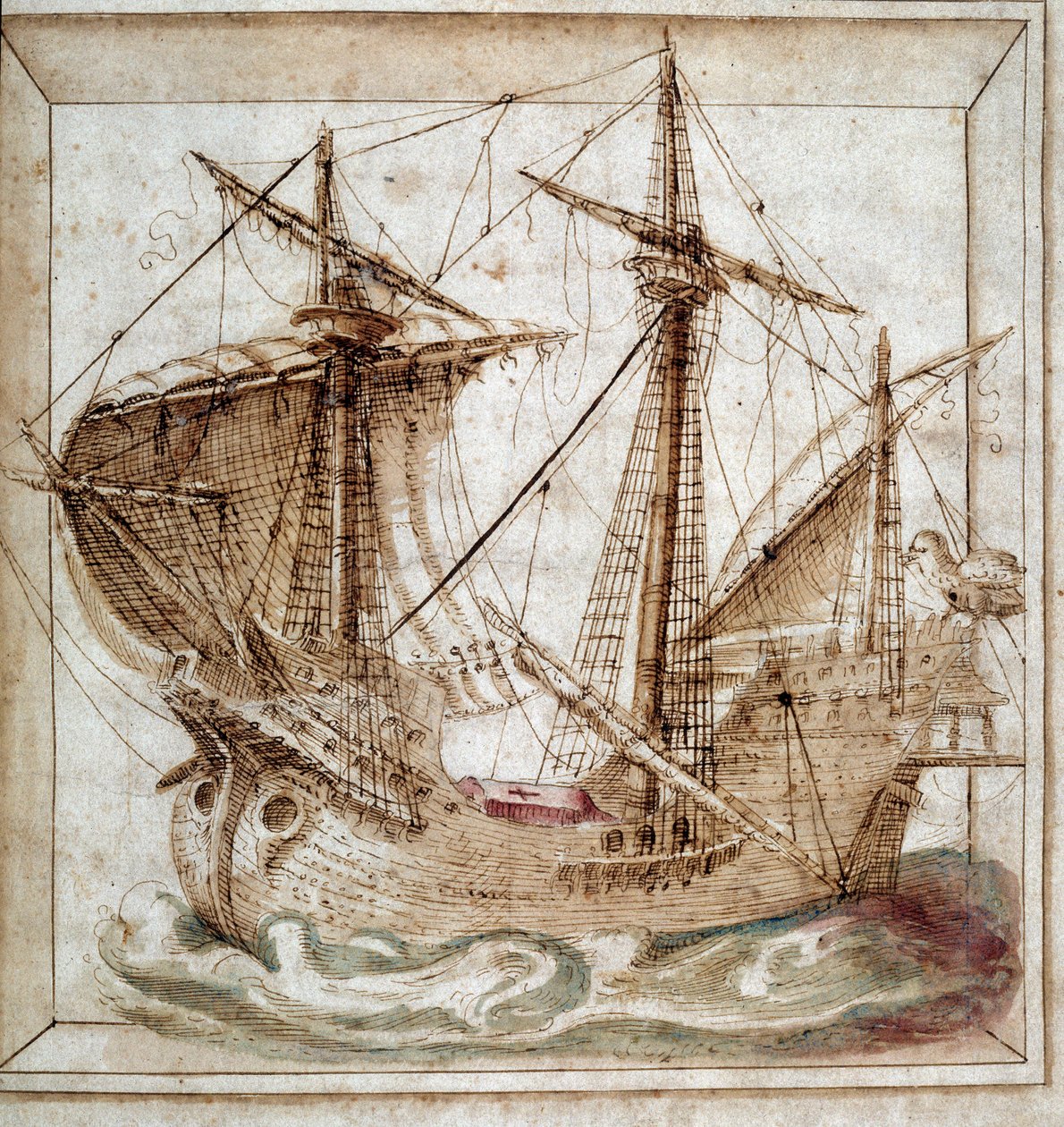 Caravelle. Portuguese manuscript de Portuguese School